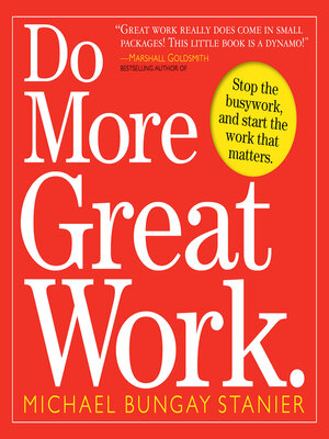 cover image of Do More Great Work